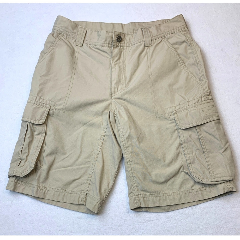 Koppen Mens Cargo Shorts Size 30 Tan Khaki Ripstop‎ Hiking Outdoor Utility